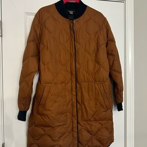Eddie Bauer Women's Tan Quilted Puffer Coat